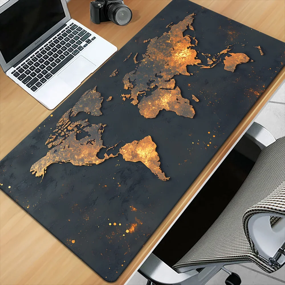 World Map Mouse Pad Large Gaming Mouse pad 900x400 rubber desk mat Non-slip PC laptop Gamer desk accessories table pad carpet